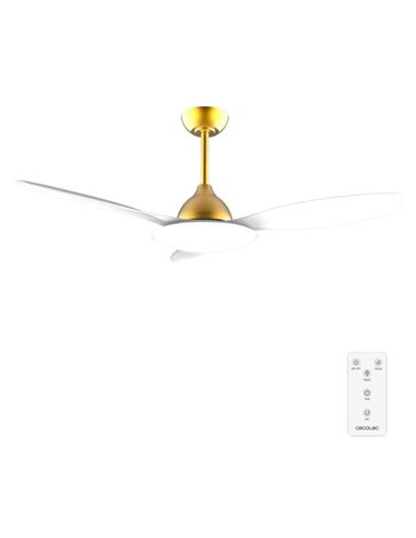 Cecotec EnergySilence 4800 Light GoldWhite Ventilador de Techo 35W Luz LED con Mando