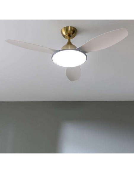 Cecotec EnergySilence 4800 Light GoldWhite Ventilador de Techo 35W Luz LED con Mando