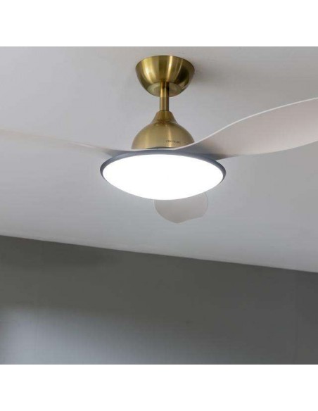Cecotec EnergySilence 4800 Light GoldWhite Ventilador de Techo 35W Luz LED con Mando