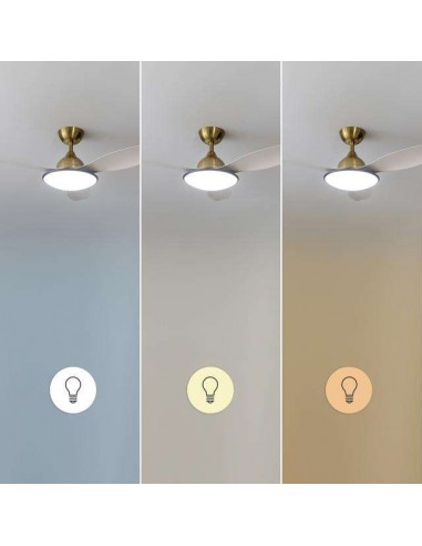 Cecotec EnergySilence 4800 Light GoldWhite Ventilador de Techo 35W Luz LED con Mando