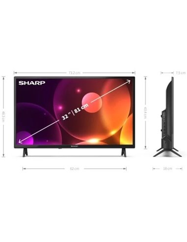 Sharp 32FA2E 32" LED HD Ready Televisor