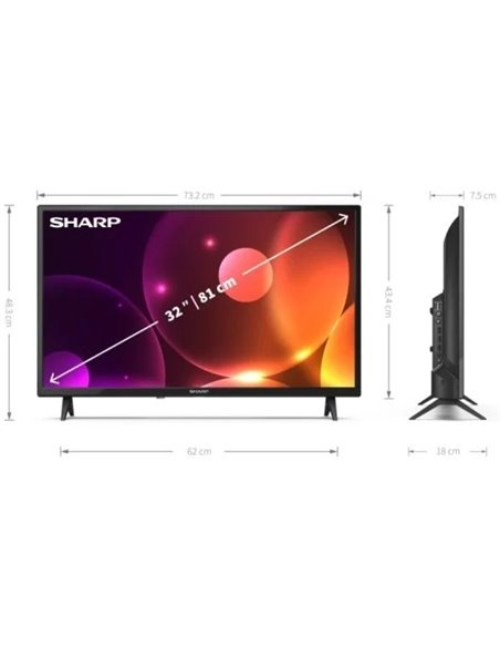 Sharp 32FA2E 32" LED HD Ready Televisor