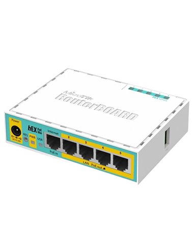 Router RB750UPr2 5xRJ45 con salida 4xPoE USB