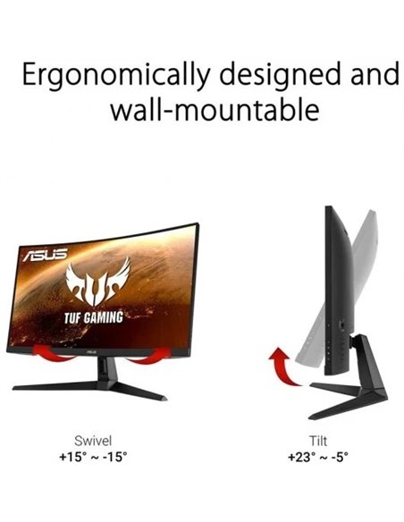 Asus Asus TUF Gaming VG27VH1B 27" LED FullHD 165Hz FreeSync Premium Monitor Curvo Gaming