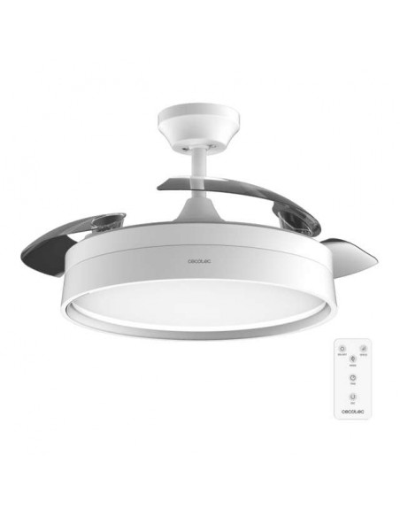 Cecotec Energysilence Aero 4200 Invisible White Ventilador de Techo Luz LED con Mando a Distancia