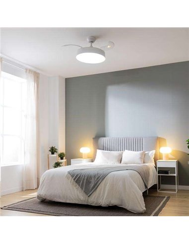 Cecotec Energysilence Aero 4200 Invisible White Ventilador de Techo Luz LED con Mando a Distancia