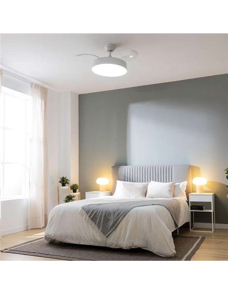 Cecotec Energysilence Aero 4200 Invisible White Ventilador de Techo Luz LED con Mando a Distancia