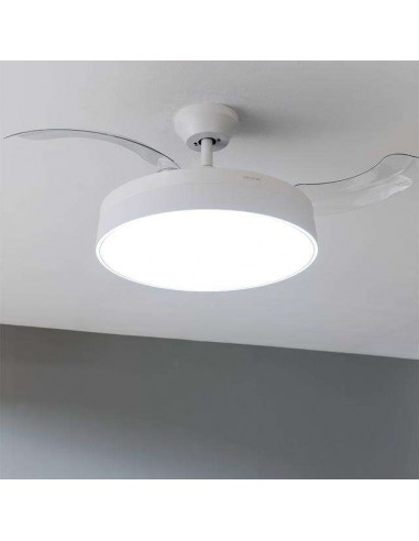 Cecotec Energysilence Aero 4200 Invisible White Ventilador de Techo Luz LED con Mando a Distancia