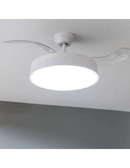 Cecotec Energysilence Aero 4200 Invisible White Ventilador de Techo Luz LED con Mando a Distancia
