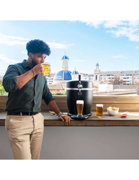 Cecotec BeerFlow Steel 5000 Dispensador de Cerveza de 60W para Barril 5L