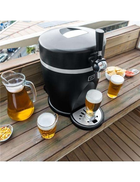 Cecotec BeerFlow Steel 5000 Dispensador de Cerveza de 60W para Barril 5L