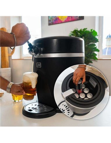 Cecotec BeerFlow Steel 5000 Dispensador de Cerveza de 60W para Barril 5L