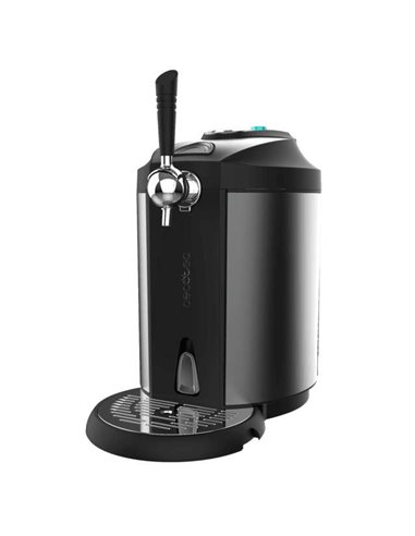 Cecotec BeerFlow Steel 5000 Dispensador de Cerveza 65W Acabados Acero Inoxidable para Barril 5L