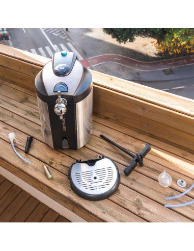 Cecotec BeerFlow Steel 5000 Dispensador de Cerveza 65W Acabados Acero Inoxidable para Barril 5L