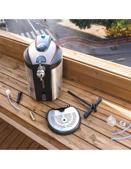 Cecotec BeerFlow Steel 5000 Dispensador de Cerveza 65W Acabados Acero Inoxidable para Barril 5L
