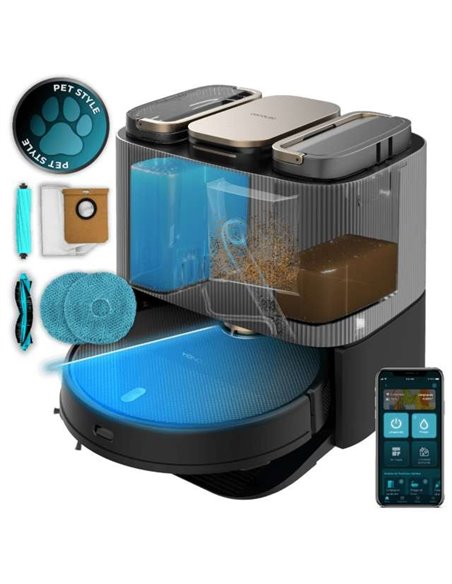 Cecotec Conga 13090 Spin Revolution Home&Wash Robot Aspirador con Base de Autovaciado 4en1