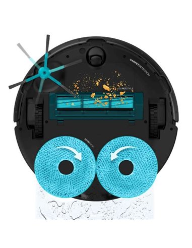 Cecotec Conga 13090 Spin Revolution Home&Wash Robot Aspirador con Base de Autovaciado 4en1