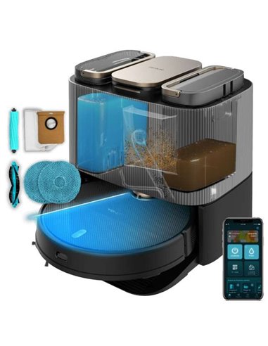 Cecotec Conga 13090 Spin Revolution Home&Wash Robot Aspirador con Base de Autovaciado 4en1