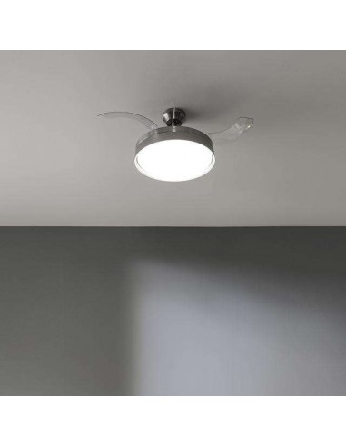 Cecotec Energysilence Aero 4200 Invisible Steel Ventilador de Techo Luz LED con Mando a Distancia