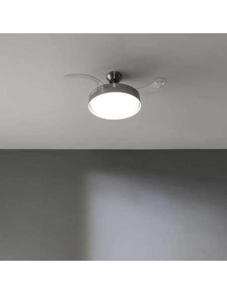 Cecotec Energysilence Aero 4200 Invisible Steel Ventilador de Techo Luz LED con Mando a Distancia