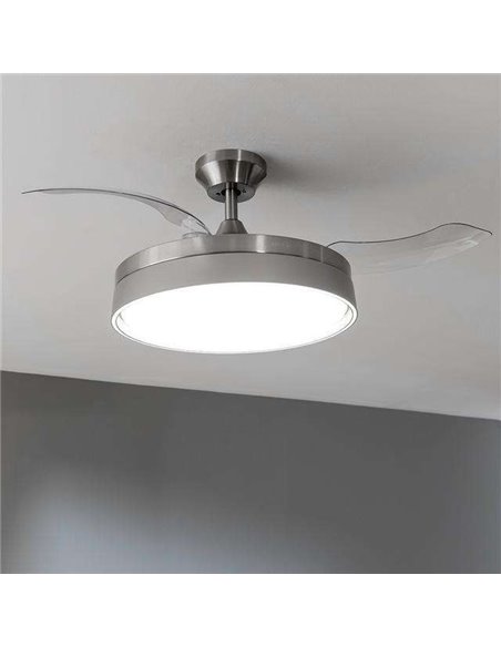 Cecotec Energysilence Aero 4200 Invisible Steel Ventilador de Techo Luz LED con Mando a Distancia