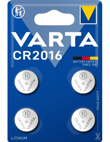 Varta Pack 4 Pilas Botón CR2016 3V