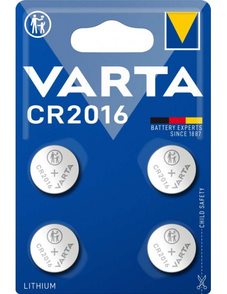 Varta Pack 4 Pilas Botón CR2016 3V