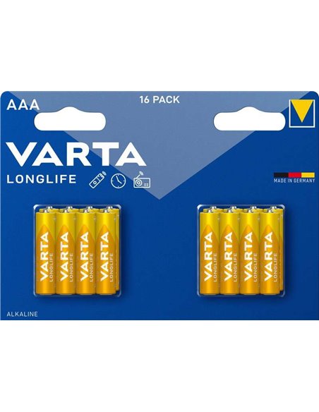 Varta Longlife AAA Pack 16 Pilas