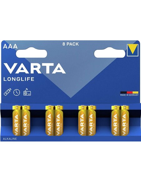 Varta Longlife AAA Pack 8 Pilas