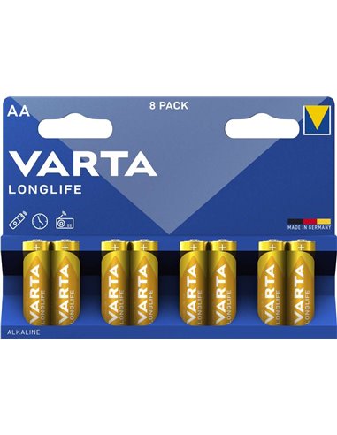 Varta Longlife AA Pack 8 Pilas