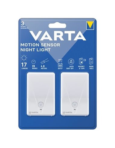 Varta Motion Sensor Night Light Twin - Luz Nocturna con Sensor de Movimiento