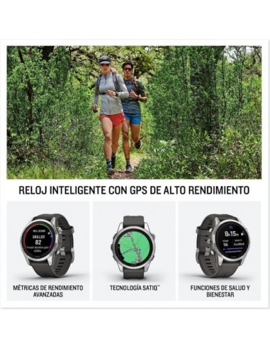 Garmin Fénix 7S Pro Reloj Smartwatch 42mm Plata con Correa Grafito