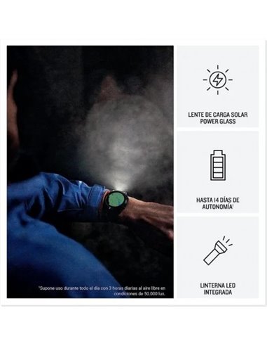 Garmin Fénix 7S Pro Reloj Smartwatch 42mm Plata con Correa Grafito