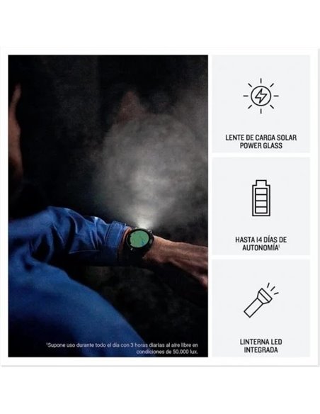 Garmin Fénix 7S Pro Reloj Smartwatch 42mm Plata con Correa Grafito