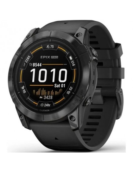 Garmin Epix Pro (Gen 2) Reloj Smartwatch 51mm Gris con Correa de Silicona Negra