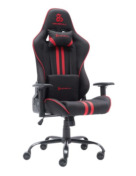 Newskill Kitsune V2 Silla Gaming acabada en Tela Negro Espacial/Rojo