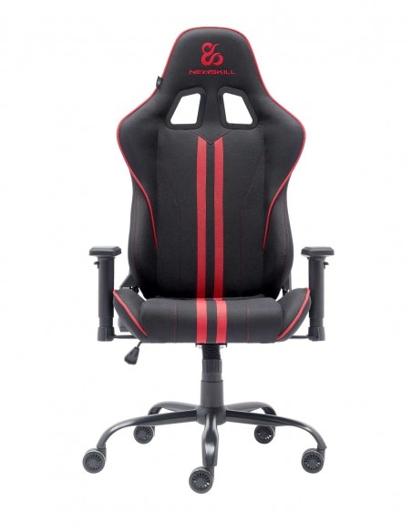 Newskill Kitsune V2 Silla Gaming acabada en Tela Negro Espacial/Rojo