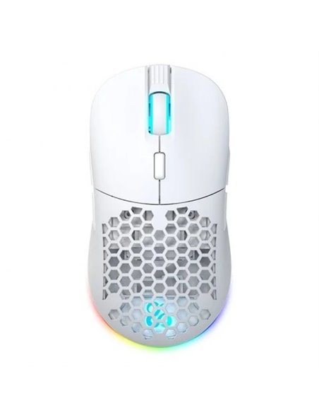 Newskill Arakne Elite Ivory Ratón Inalámbrico RGB 16000 DPI Blanco