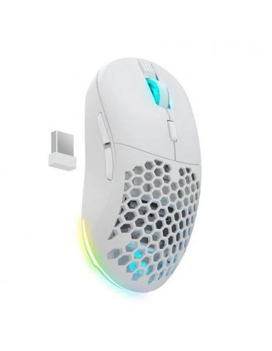 Newskill Arakne Elite Ivory Ratón Inalámbrico RGB 16000 DPI Blanco