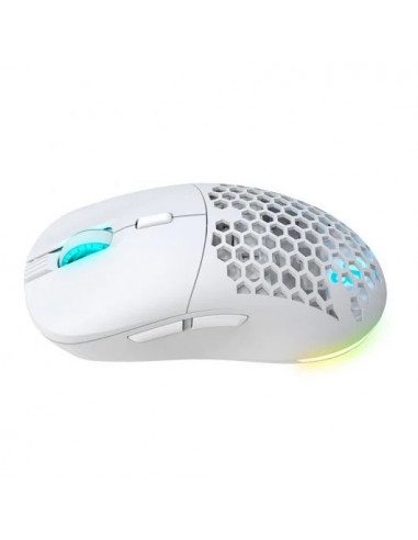 Newskill Arakne Elite Ivory Ratón Inalámbrico RGB 16000 DPI Blanco