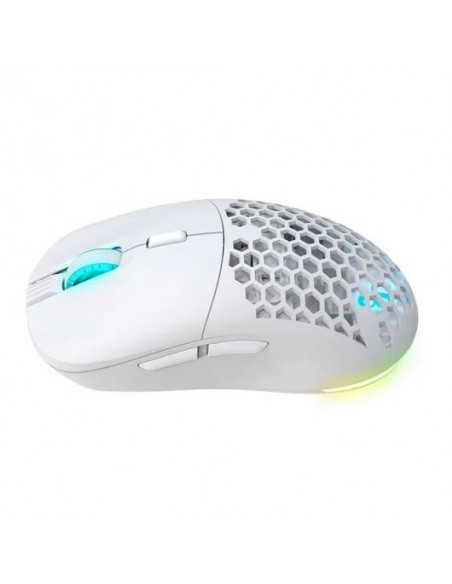 Newskill Arakne Elite Ivory Ratón Inalámbrico RGB 16000 DPI Blanco