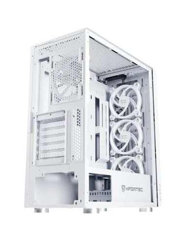 Nfortec Nervia White ARGB Caja Cristal Templado USB 3.0 Blanca