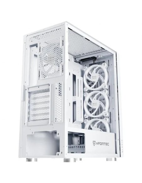 Nfortec Nervia White ARGB Caja Cristal Templado USB 3.0 Blanca