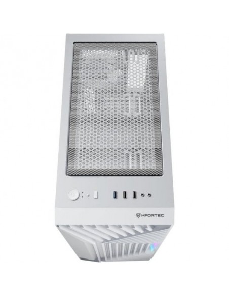 Nfortec Nervia White ARGB Caja Cristal Templado USB 3.0 Blanca
