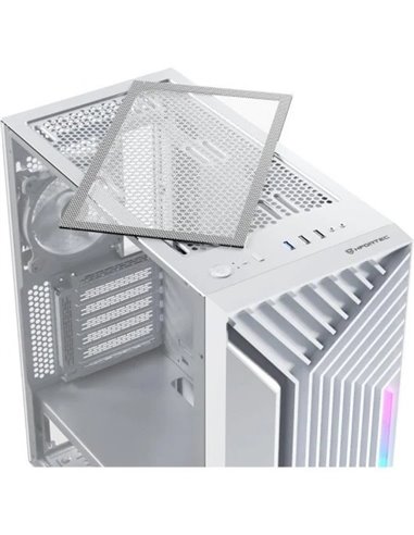 Nfortec Nervia White ARGB Caja Cristal Templado USB 3.0 Blanca