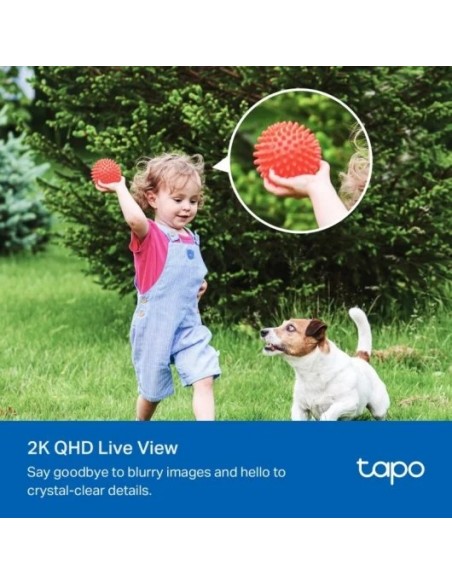 TP-Link Tapo C425 Kit Cámara de Vigilancia Exterior 2K QHD Wi-Fi con Batería y Panel Solar Blanca