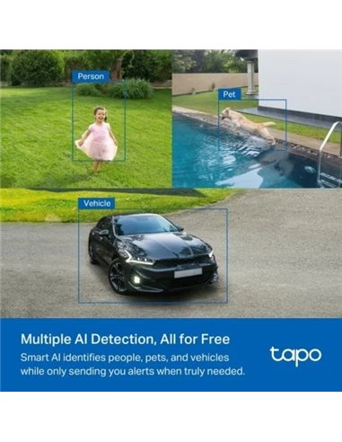 TP-Link Tapo C425 Kit Cámara de Vigilancia Exterior 2K QHD Wi-Fi con Batería y Panel Solar Blanca