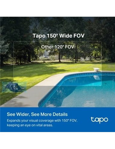 TP-Link Tapo C425 Kit Cámara de Vigilancia Exterior 2K QHD Wi-Fi con Batería y Panel Solar Blanca