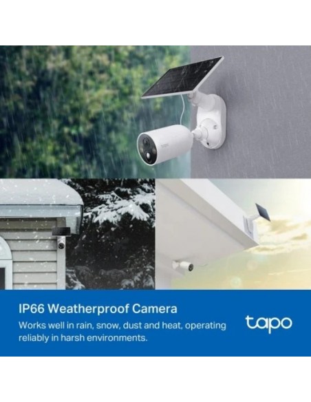 TP-Link Tapo C425 Kit Cámara de Vigilancia Exterior 2K QHD Wi-Fi con Batería y Panel Solar Blanca