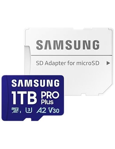 Samsung PRO Plus 2024 1TB, microSD XC Clase 10 180MBs